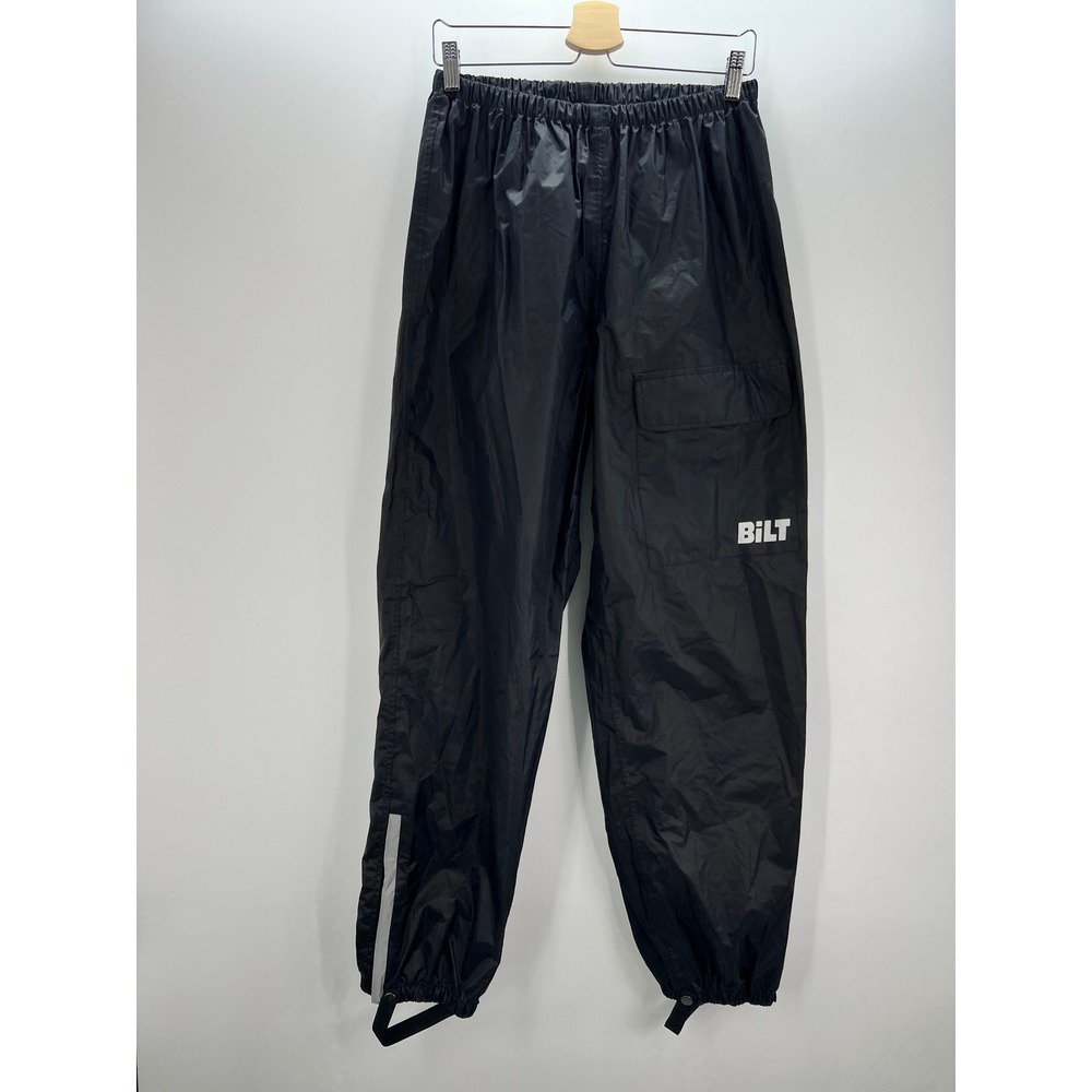 BILT BLW 8 Motorcycle Waterproof Overpants Black L Elastic Waist Cargo Pocket